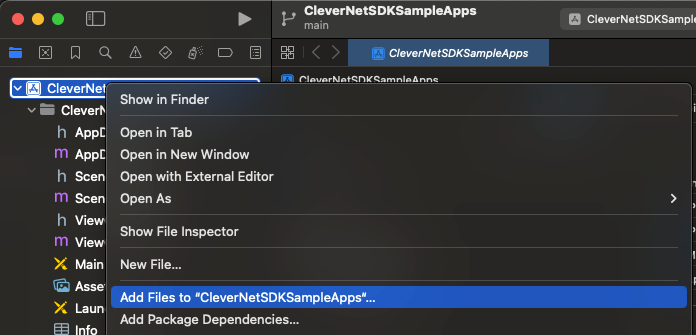 Import IOS SDK